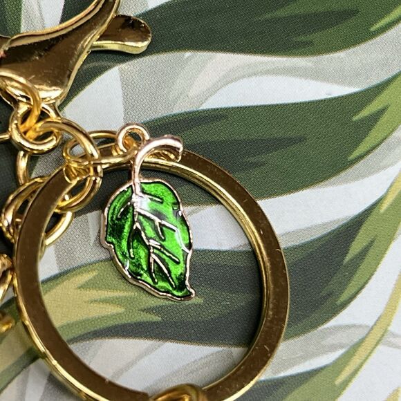 GIFT Christmas Keychain Bag Charm Multi Suede Tassel Leaf Snowflake Swivel Clasp - Picture 6 of 9